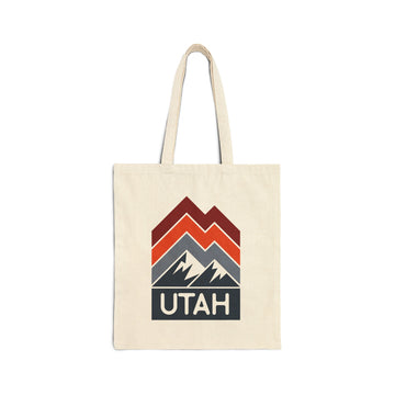 Utah Cotton Canvas Utah Tote Bag - Chevron Peaks