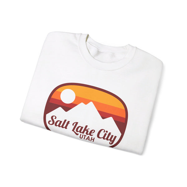 Salt Lake City, Utah Sweatshirt - Unisex Retro Ombre Crewneck Salt Lake City Sweatshirt