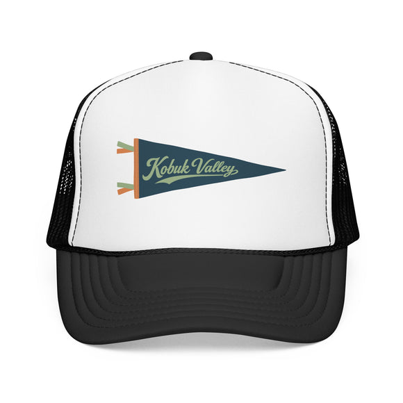 Kobuk Valley National Park Pennant Trucker Hat — Vintage Foam Mesh Cap