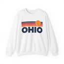 Ohio Sweatshirt Retro Sun Unisex - Vintage Ohio Inspired Warm Pullover Jumper-1