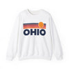 Ohio Sweatshirt Retro Sun Unisex - Vintage Ohio Inspired Warm Pullover Jumper