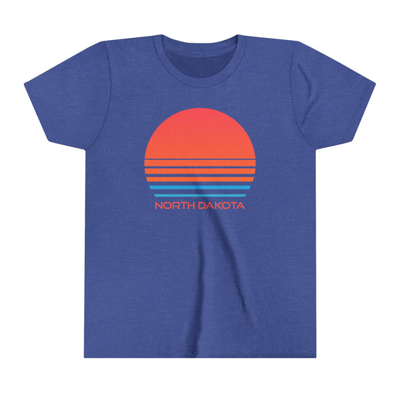 North Dakota Youth Shirt - Retro 80s North Dakota Kid's T-Shirt