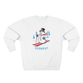 Premium Vermont Skiing Snowman Sweatshirt