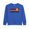 Vermont Toddler Sweatshirt - Retro Sun Vermont Toddler Crewneck Sweatshirt