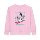 Snowmass, Colorado Toddler Sweatshirt - Skiing Snowman Snowmass Toddler Crewneck Sweatshirt-4