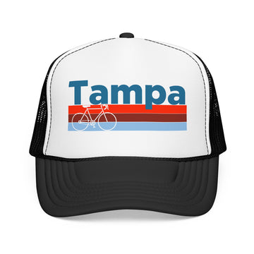 Buy black-white Tampa, Florida Trucker Hat - Foam Tampa Bike Cap