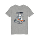 Aspen, Colorado Yeti Snowboard Youth Tee - Kids Skiing Shirt-3