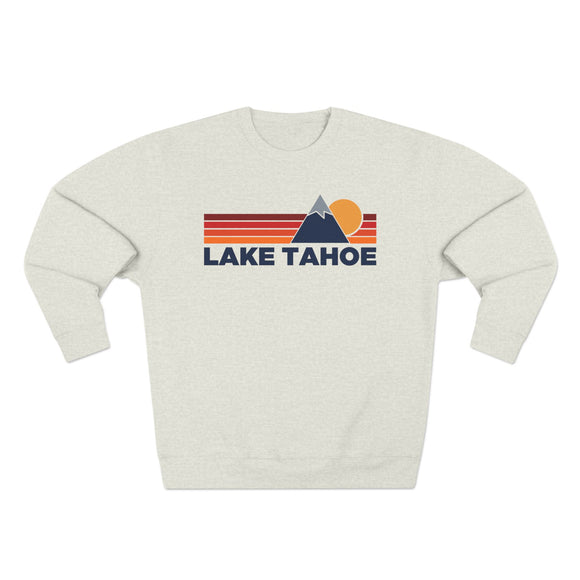 Premium Lake Tahoe, California Mountain Lines Graphic Sweatshirt