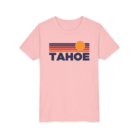 Lake Tahoe, California Youth T-Shirt — Retro Sun Tee