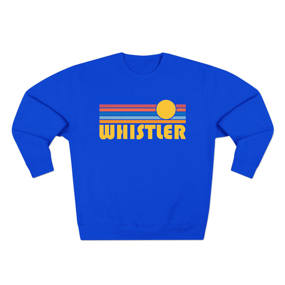 Premium Whistler, Canada Retro Sun Graphic Sweatshirt