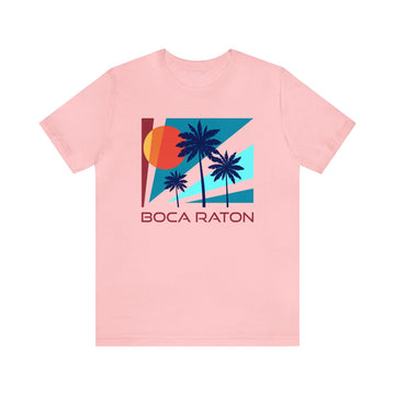 Buy pink Boca Raton, Florida T-Shirt - Unisex Boca Raton Shirt - Palm Silhouette