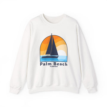Palm Beach, Florida Sweatshirt - Sailboat Palm Beach Crewneck Sweatshirt