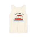 Illinois Tank Top Unisex - Pontoon Boat - Comfort Colors - 100% Cotton-2