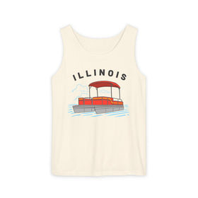 Illinois Tank Top Unisex - Pontoon Boat - Comfort Colors - 100% Cotton - 0