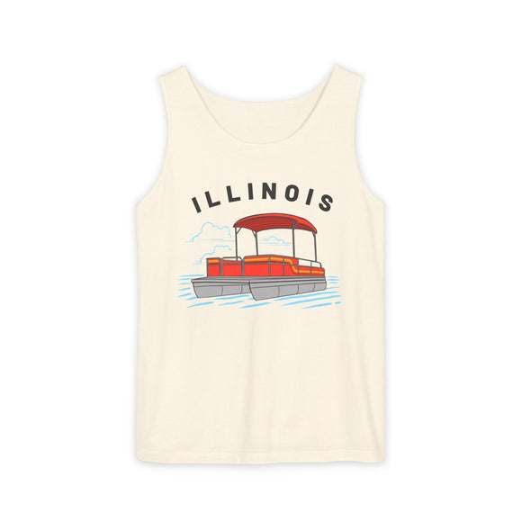 Illinois Tank Top Unisex - Pontoon Boat - Comfort Colors - 100% Cotton