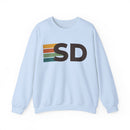 San Diego, California SD Retro Stripe Sweatshirt-4