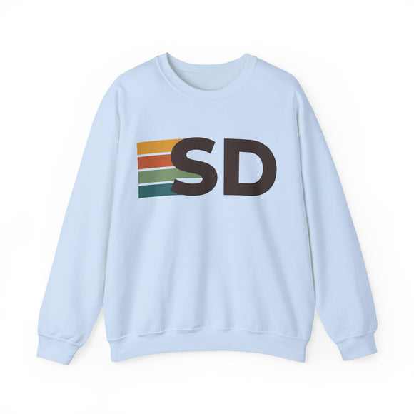 San Diego, California SD Retro Stripe Sweatshirt