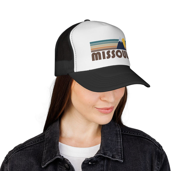 Missoula, Montana Retro Mountains Trucker Hat - Vintage Style Missoula Cap