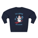 Premium Telluride, Colorado Skiing Snowman Sweatshirt-3
