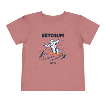 Buy heather-mauve Ketchum, Idaho Yeti Snowboard Toddler Tee