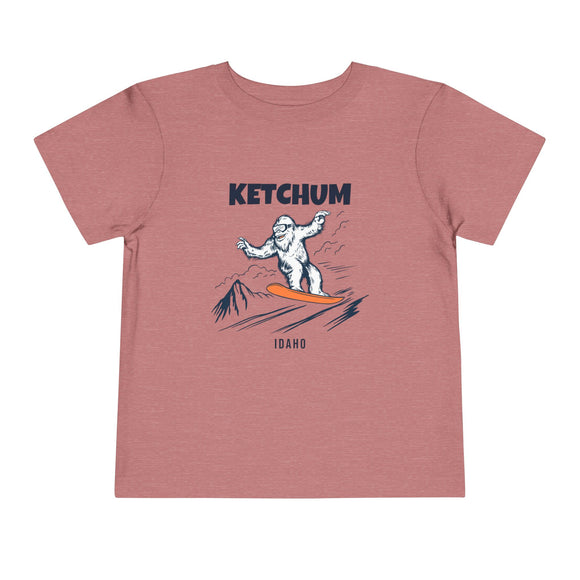 Ketchum, Idaho Yeti Snowboard Toddler Tee