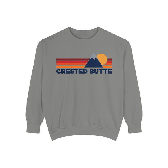 Crested Butte, Colorado Mountain Stripes Sweatshirt | Comfort Colors - 100% Cotton