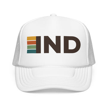 Buy white Indianapolis, Indiana Trucker Hat - IND retro cap