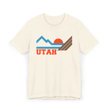 Utah Retro Mountains Sunset T-Shirt | Vintage Utah Tee - 0
