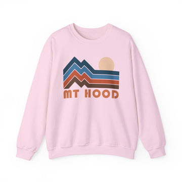 Buy light-pink Mt. Hood, Oregon Sweatshirt Retro Mountains, Mt. Hood Unisex Graphic Crewneck