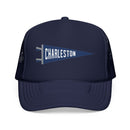 Charleston, South Carolina Pennant Trucker Hat — Retro Flag Foam Cap-1