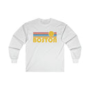 Boston, Massachusetts Long Sleeve Shirt - Retro Unisex Shirt-2
