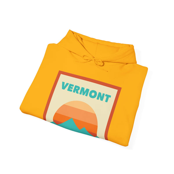 Vermont Mountain Sun Hoodie - Unisex Vermont Hooded Sweatshirt, Vermont Travel Sweatshirt, Vermont Sunset