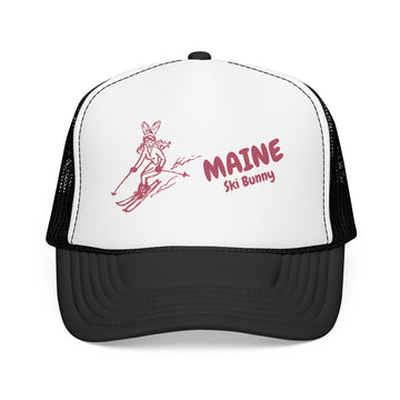 Buy black-white Maine Ski Bunny Foam Trucker Hat