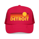 Detroit, Michigan Retro Sunset Trucker Hat-4