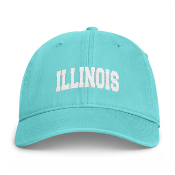Buy chalky-mint Illinois Washed Baseball Cap - Vintage Coastal Comfort Colors