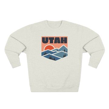 Buy oatmeal-heather Premium Utah Mountain Graphic Sweatshirt