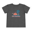 San Francisco, California Toddler T-Shirt - Retro Palm Tree Toddler San Francisco Shirt-1