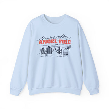 Buy light-blue Angel Fire, New Mexico Sweatshirt Après-Ski Crewneck - Mountain Ski Lodge Design