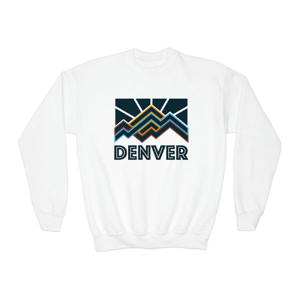 Denver, Colorado Youth Sweatshirt - Unisex Kid's Denver Crewneck Sweatshirt