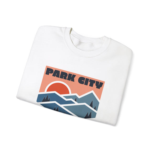 Park City, Utah Sweatshirt Retro Mountains, Park City Unisex Graphic Crewneck