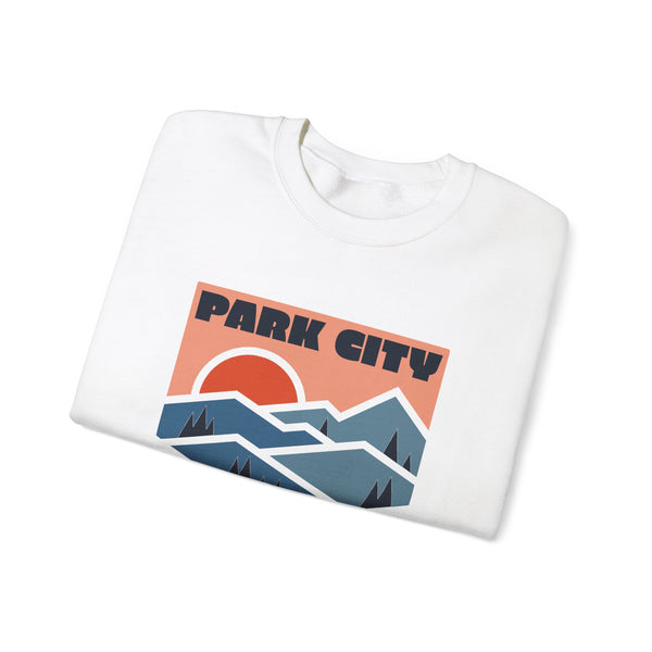 Park City, Utah Sweatshirt Retro Mountains, Park City Unisex Graphic Crewneck