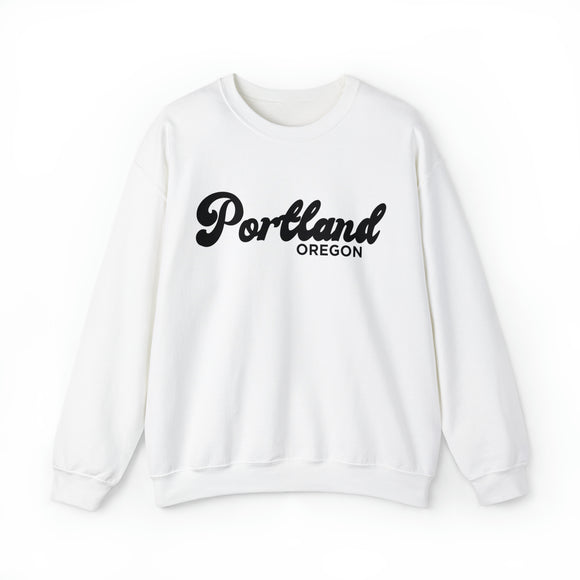 Portland, Oregon Sweatshirt - Unisex Retro Crewneck Portland Sweatshirt