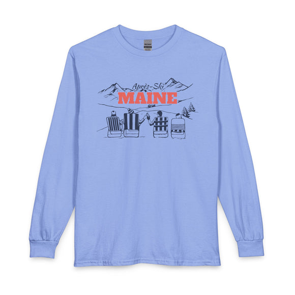 Maine Après-ski Long Sleeve Shirt - Mountain Retro Skiing