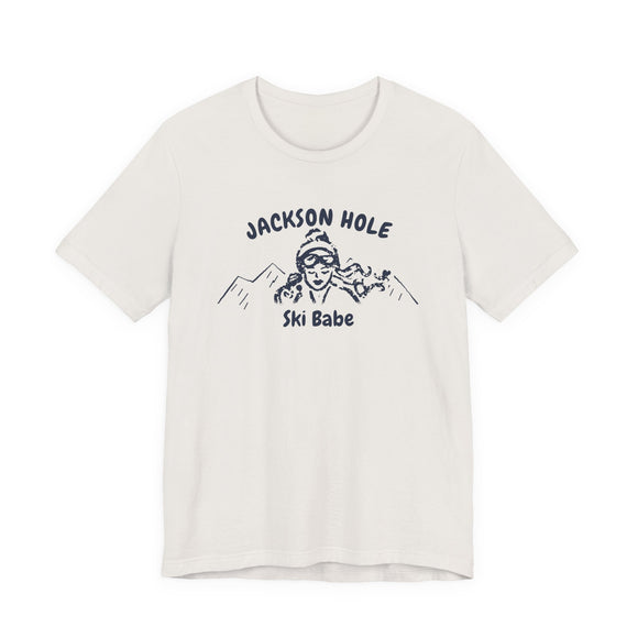 Jackson Hole, Wyoming Ski Babe T‑Shirt - Retro Skiing Graphic Tee