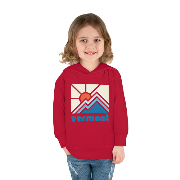 Vermont Toddler Hoodie - Minimal Style Unisex Vermont Toddler Sweatshirt