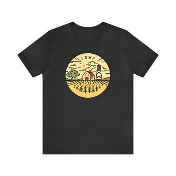 Buy dark-grey-heather Iowa T-Shirt - Unisex Iowa Shirt