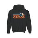 Oregon Youth Hoodie - Retro Mountain Oregon Youth Sweatshirt-2
