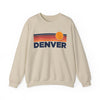 Denver, Colorado Sweatshirt Retro Sun Unisex - Denver Vintage Inspired Warm Pullover Jumper