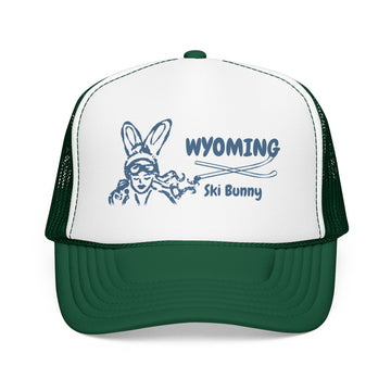 Buy kelly-white-kelly Wyoming Ski Bunny Trucker Hat