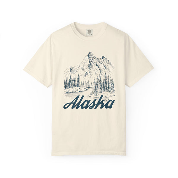 Alaska Graphic Tee - Mountain Illustration Alaska T Shirt